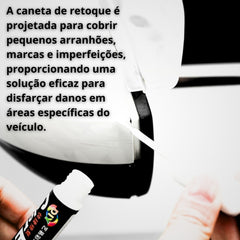 Kit de Reparo de Arranhões para Carro - Caneta de Retoque para Pintura, Removedor Profundo de Arranhões