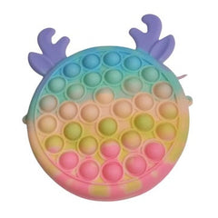Mini Bolsa Pop-it Fidget Toy Empurre Bolha Anti-stress 12 Cm
