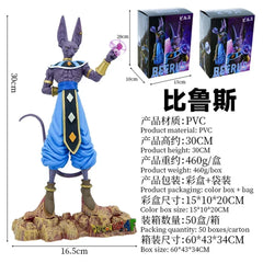 Figura Anime Dragon Ball Z Beerus para Crianças, Modelo de Coleção, Presentes De Brinquedo, Super Deus da Destruição, Em Estoque, 30cm