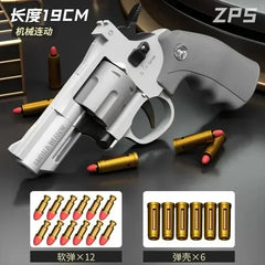 Magnum-Long Alloy Revolver Pistol, Soft Bullet, Can Be Fired, Boy Simulation Toy, Repetindo Pistola, Presentes infantis, Zp-5, 357