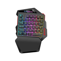 Mini teclado gamer yk320, 35-chave de uma mão, com cabo usb