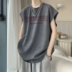 regata larga com letras gangster bordadas