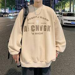 moletom largo masculino com escrita estampada