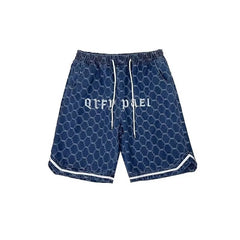 Shorts bordados de verão calças masculinas casuais de cinco pontas calças masculinas da moda jeans masculinos calças de praia geração Douyin