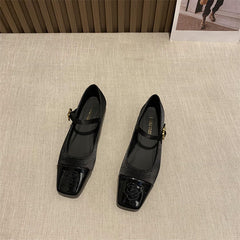 sapatilha com salto estilo frances