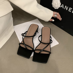 sandalia de salto estilo frances