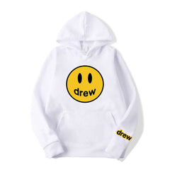 moletom da DrewHouse com touca e bolso junto com smiling face bordada