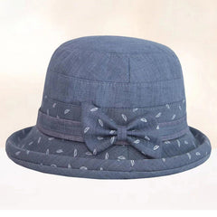 chapeu feminino com laço de borboleta e respiravel