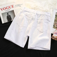 shorts jeans masculino estilo coreano Dongdaemun 2023 verão novo casual simples e versátil