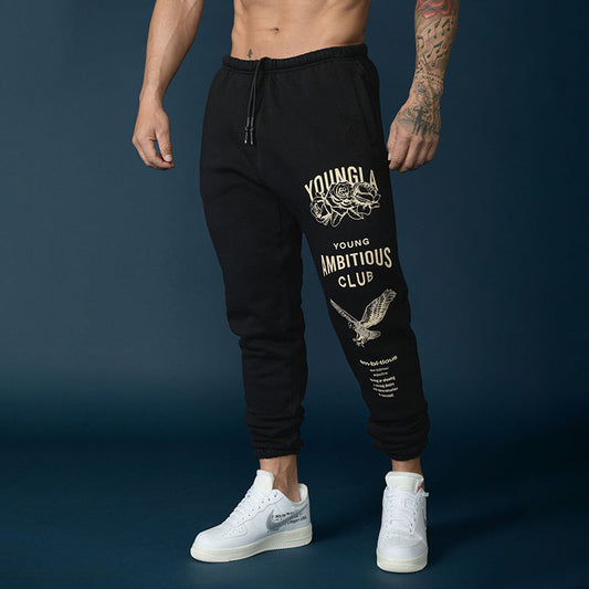Calças esportivas de marca da moda para homens estilo high street