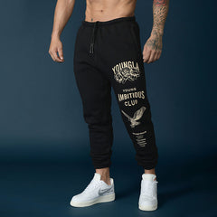 Calças esportivas de marca da moda para homens estilo high street