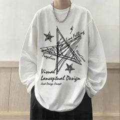 moletom largo masculino com estrela desenhada high street