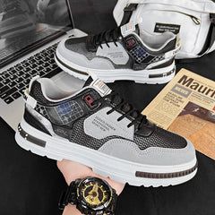 tênis finos casual malha esportivo high street