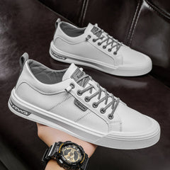 Sapatos masculinos finos respiráveis de verão de sola reta estilo high street