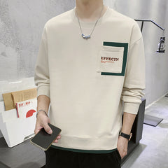 camisa de manga curta com bolso estampado estilo high street