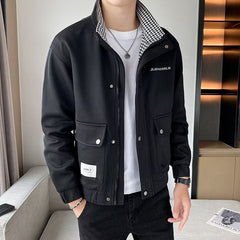 jaqueta estilo streetwear larga com multi bolsos