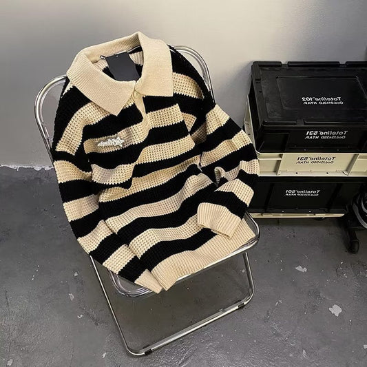 camisa polo de algodão grosso streetwear