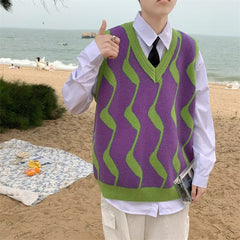 suéter grosso masculino estilo high street listrado