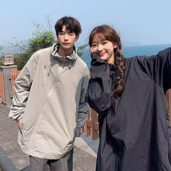 corta ventos jaqueta masculina de verão com proteção UV jaqueta de pesca ao ar livre maré marca tendência jaqueta fina de verão