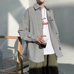 camisa listrada masculina casual