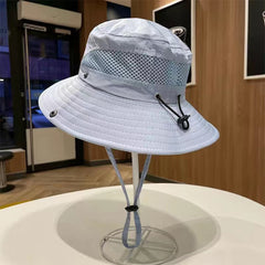 Chapéu de pescador de cor sólida de malha