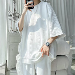 camisa larga texturizada estilo streetwear