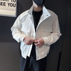 jaquetas bomber casuais masculinas de primavera e outono estilo high street