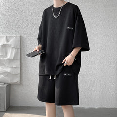 conjunto de camisa com shorts largo de laço