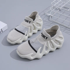 sapato esportivo feminino de malha respiravel