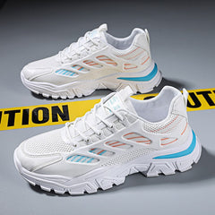 Sapatos esportivos masculinos verão malha respirável estilo high street