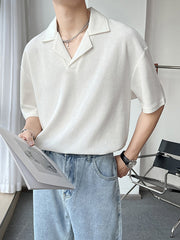 camisa polo larga sem botão