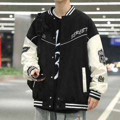 jaqueta de baseball estilo high street com estampa