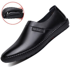 Sapatos masculinos de couro casual