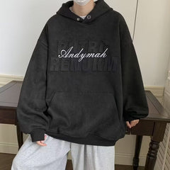 moletom largo masculino com estampa escrita high street