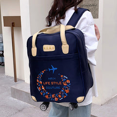 Mochila de Rodinhas Dobrável e Versátil: Ideal para Viagem e Trabalho, em Oxford Durável e Leve!