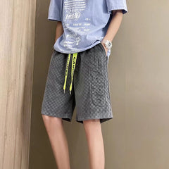 Calças de cinco pontas de verão, agasalhos masculinos, shorts de pontas soltas, calças de zagueiro para estudantes do ensino fundamental e médio