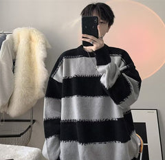 sueter masculino largo super quente listrado