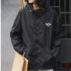 Jaqueta corta vento com capuz funcional retrô da marca Tide, jaqueta feminina e masculina primavera e outono com zíper