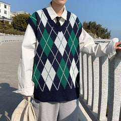 suéter listrado masculino estilo streetwear casal