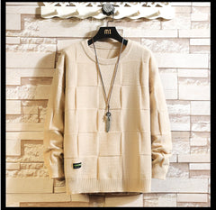 sueter listrado em quadrados masculino high street