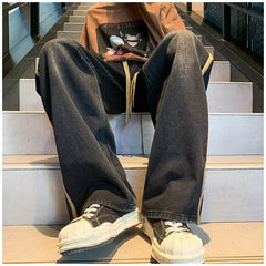 hiphop jeans moda masculina de Hong Kong verão novo 2023 hoptide alta tendência ruffian calças bonitas