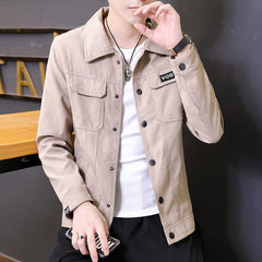 jaqueta masculina com bolsos e botões