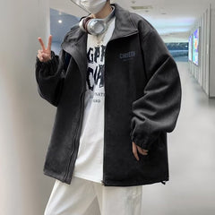 jaqueta masculina com gola alta estilo high street