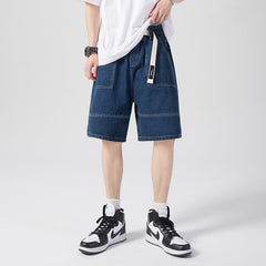 shorts jeans com remendas