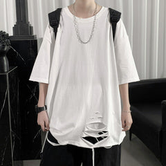 camisa larga masculina com rasgo na ponta