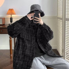 camiseta larga masculina com bolsos e gola streetwear