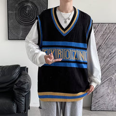 suéter masculino com letras estampadas de algodão high street