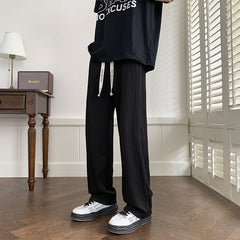 Calças de seda fina casual