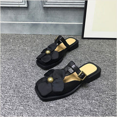 sandalia de fada com flor estampada