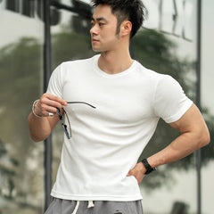 camiseta engrossada fitness masculino